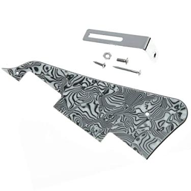 Imagem de KAISH Protetor de guitarra Zebra Stripe LP com suporte cromado para Epiphone Les Paul