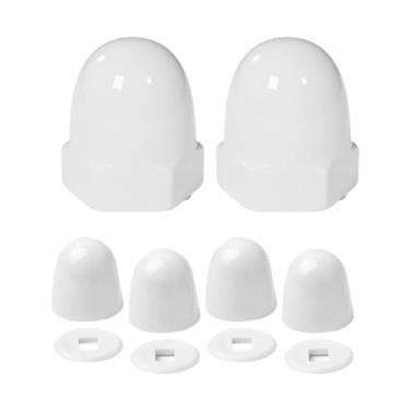 Imagem de BLWOTMOR Conjunto de Tampas de Cerâmica para Vaso Sanitário, 2 Peças, Acessórios para Banheiro, Conjunto Branco, Tamanho real
