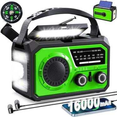 Imagem de Rádio meteorológico de emergência ZZMICHP 16000mAh com alto-falante se