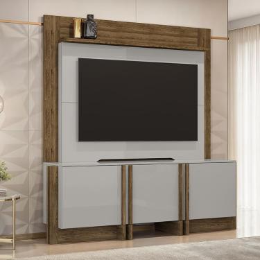 Imagem de Home Estante Rack Orlando Para Tv Até 60 Polegadas Off White/ipe