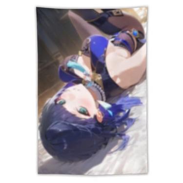 Imagem de LIEGBMEU Sexy Bikini Hot Anime Girl Tapeçaria 101.6 cm x 152.4 cm Interior Exterior Wall Quilt Art Decoração de Tapeçaria Caprichosa, AF246