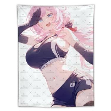 Imagem de LIEGBMEU Sexy Bikini Hot Anime Girl Tapeçaria 152.4 cm x 203.2 cm Interior Exterior Wall Quilt Art Decoração de Tapeçaria Caprichosa, Aa077