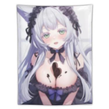 Imagem de LIEGBMEU Sexy Bikini Hot Anime Girl Tapeçaria 152.4 cm x 203.2 cm Interior Exterior Wall Quilt Art Decoração de Tapeçaria Caprichosa, AF183