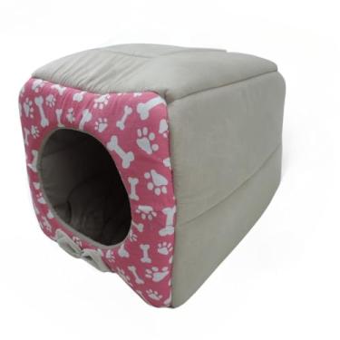 Imagem de Cama 3 Em 1 Para CãEs E Gatos, Com Almofada(TOCA M- ROSA)