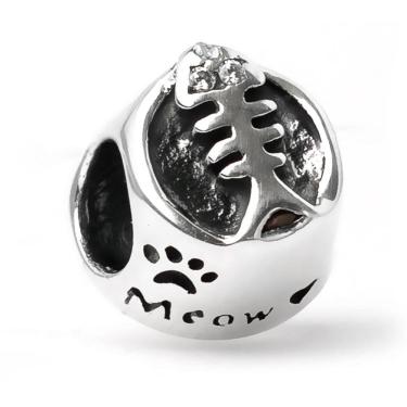 Imagem de Berloque Separador Comida De Gato - Cor Prateado