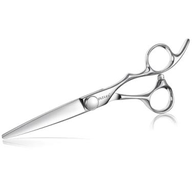 Imagem de Tesouras de cabelo profissionais para corte de cabelo com lâmina convexa ultra afiada, aço inoxidável de liga de cobalto para barbeiro, tesouras de cabeleireiro para homens e mulheres, salão de beleza