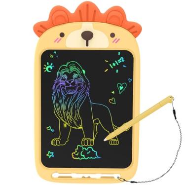 Imagem de CHAFEGY Tablet LCD de 25 cm, brinquedo apagável, bloco de desenho de leão fofo para crianças de 2 a 6 anos - Presente educativo de aniversário de Natal (leão)