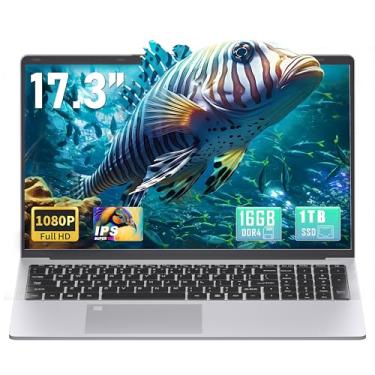 Imagem de Laptop empresarial IPS de 17,3 polegadas FHD (1920 x 1080), RAM DDR4 de 16 G, processador Intel Celeron N5095 Quad-Core, PC Win 11 Pro, HDMI, leitor de impressão digital, KB retroiluminado, BT 5.0
