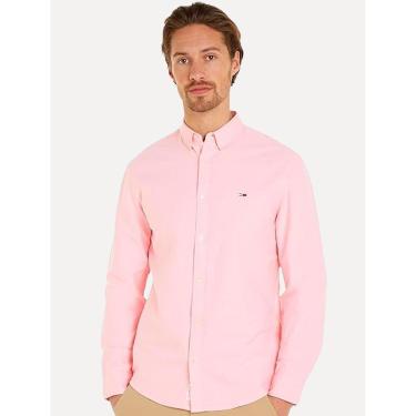 Imagem de Camisa Tommy Jeans Masculina Regular Entry Oxford Rosa-Masculino