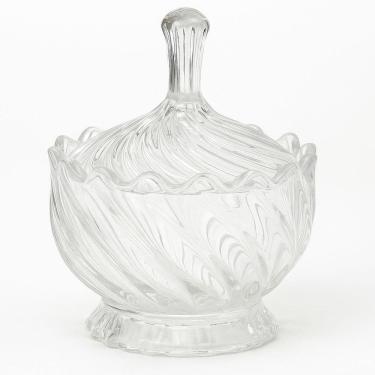 Imagem de Pote Decorativo de Vidro -Bomboniere/Potiche- 8.5cm  Quanhe