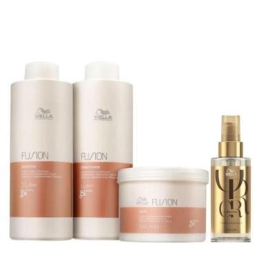 Imagem de Wella Fusion Sh 1000ml + Cond 1000ml + Masc 500ml + Oleo 100ml - Wella