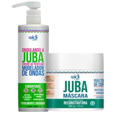 Imagem de Kit Juba Widi Care Creme Pentear Ondulando E Mascara Reconstrução Intensa Capilar