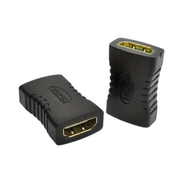 Imagem de 2Pc Extensor Adaptador Acoplador Conector HDMI Fêmea Para Fêmea F/F 10