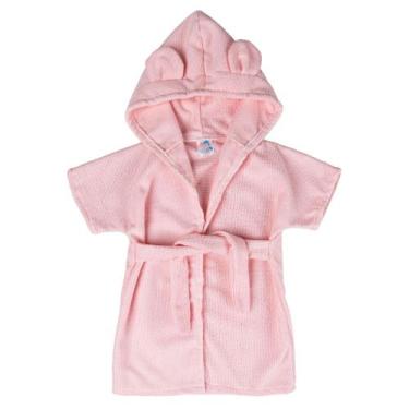 Imagem de Roupão de Banho Infantil com Capuz Para Bebê 1 a 12 Meses - João e Mar