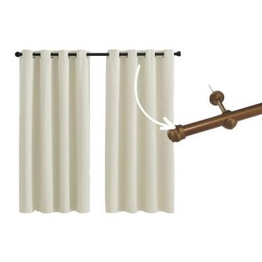 Imagem de Cortina Para Quarto Com Varão Incluso Kit Completo Oxford - Armazém do
