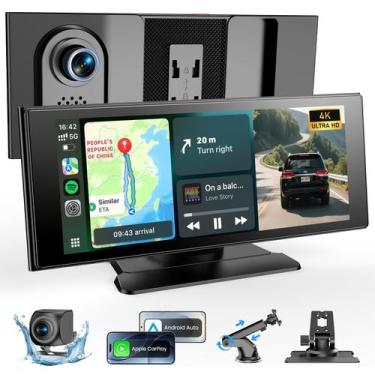 Imagem de Monitor de carro WonVon Wireless Car Play 10,26" com câmera 4K Dash