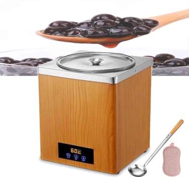 Imagem de CNAOHGHN Aquecedor Comercial De PéRolas De 300 W/600 W E Pote Isolante De Tapioca, MáQuina De Temperagem De Chocolate De 3 L/7 L, 30-100 °C, BotõEs De Toque Para Empresas De Bebidas E Bebidas
