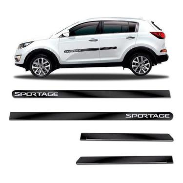 Imagem de Friso Lateral Largo Sportage 2011 a 2023 Kit Black (Preto Brilhante) A