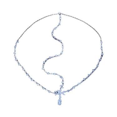 Imagem de Corrente De Cabelo Com Pingente De Gota De Água Em Strass Para Mulhere