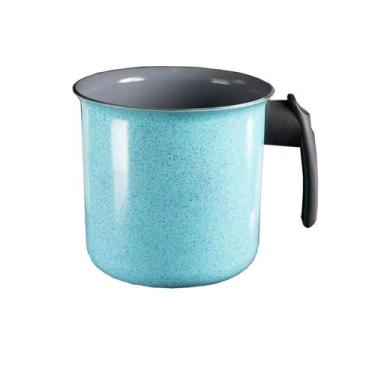 Imagem de Canecão Fervedor Azul Turquesa Antiaderente Em Cerâmica 16Cm - JAVALI