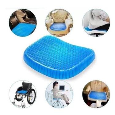 Imagem de Almofada Ortopedica Assento Em Gel Silcione Cóccix Anti Escaras Egg Si