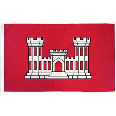 Imagem de Bandeira grande 8,5 x 1,5 m CORPS OF ENGINEERS USA USACE Military Veteran Dad Mom