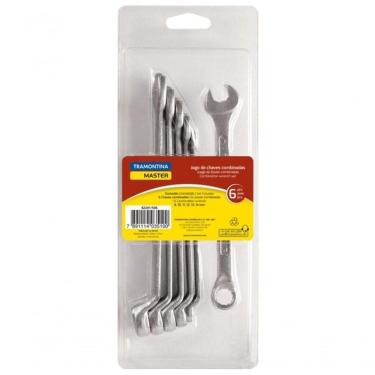 Imagem de Jogo De Chaves Combinadas Tramontina Master Com Corpo Forjado Em Aço Vanádio Cromado 6 Peças