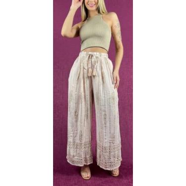 Imagem de Calça  de Viscose  Tecido fino e leve Pronta para passeios a luz do di