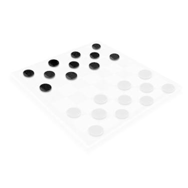 Imagem de 01 Tabuleiro Dama Acrílico Jogo Peças Mesa Brinquedo Luxo