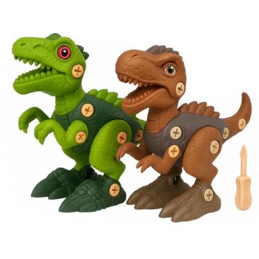 Imagem de Brinquedo Educativo Dinossauro Monta Desmonta | Desenvolve Raciocínio e Criatividade | Inclui Chave de Fenda Segura para Crianças "Estimula Coordenação" 3-5 anos