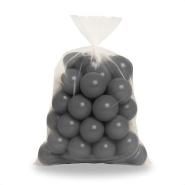 Imagem de Kit Com 50 Unidades De Bolinha Para Piscina De Crianças Não Amassam Bolas Divertida Cor Vibrante (Prata)