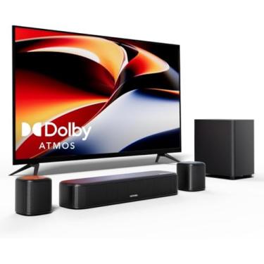 Imagem de ULTIMEA Barra de som 5.1 canais com Dolby Atmos, sistema de som surround para TV, barra de som para Smart TV e Home Theater, controle de aplicativo, barra de som de TV com subwoofer, 2 alto-falantes