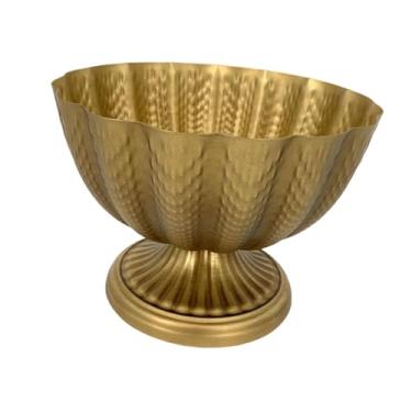 Imagem de Generic Vaso de metal arranjo floral presente vaso de flores compota pedestal planta decoração de mesa para casa sala de estar estante, Style D