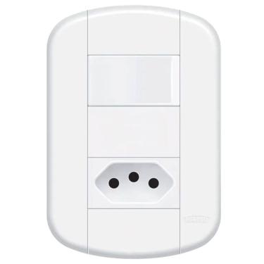 Imagem de Interruptor Simples 16A/250 Volts e 1 Tomada 2P+T 20A de 250 Volts - Distanciados - 11339254 - FAME