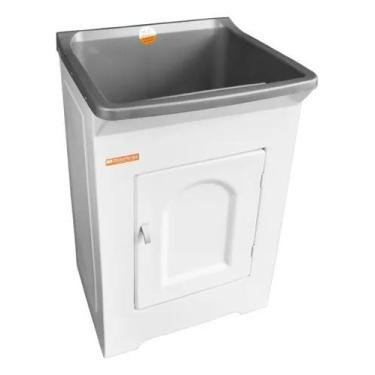 Imagem de ECO Tanque Lavanderia Stiltofibras 34 Litros Frontal CINZA - Stilofibr