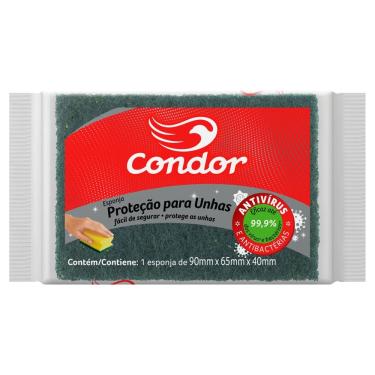 Imagem de Kit Esponja Amarela Protege Unhas Condor - 3 Unidades