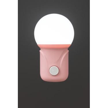 Imagem de Luminária Abajur LED Luz Noturna Tomada Rosa 1w Bivolt, luminária infa