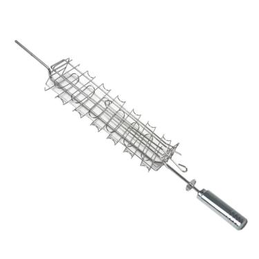 Imagem de Espeto Grelha Peixe Giratória Cromado 67,5Cm Issi Grill