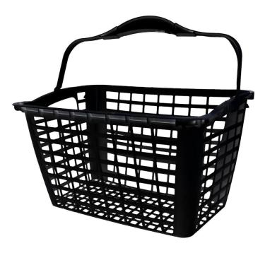 Imagem de Cesta De Supermercado 12 Litros Multiuso Reforçada Preto Siris