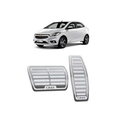 Imagem de Pedaleira Chevrolet Onix 2013/2019 Aço Inox Automático Prata