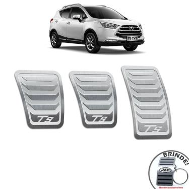 Imagem de Pedaleira Manual Jac T5 2016 A 2019 Em Aço Inox Prata