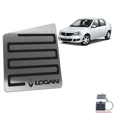 Imagem de Descanso de Pé Renault Em Aço Inox Logan 2011 A 2013 Preto