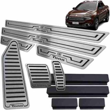 Imagem de Pedaleira Auto Soleira Descanso Preto Fiat Toro 2016 2021