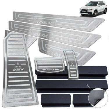 Imagem de Soleiras Descanso Pedaleira Asx 2018/2020 Prata Baixo Relevo