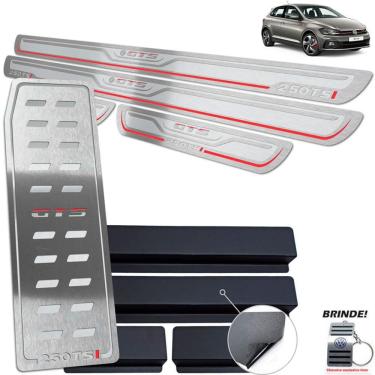 Imagem de Descanso de Pé + Soleira Prata Alto Relevo Polo GTS 250 TSI