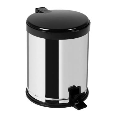 Imagem de Lixeira Inox 12 Litros Cesto Lixo 12L Tampa E Pedal