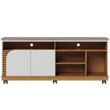 Imagem de Rack para Sala De Estar TV 65 Pol com Rodízios Laguna C04 Freijó Off W