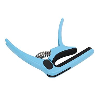 Imagem de Mingzhe Ferramenta de Ajustador de Capo de Guitarra de Metal Com Suporte para picareta+ Mola para Todos Os Instrumentos de Cordas (Macaron - azul)