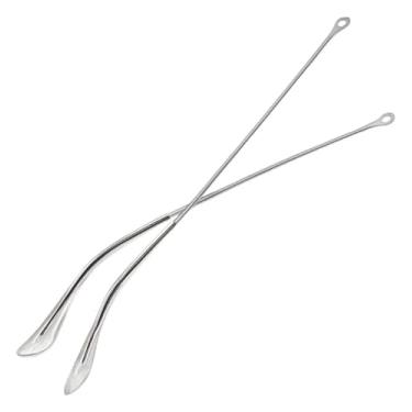 Imagem de 02 Haste Armação Óculos Aviador Solar Grau Reposição Conserto Ponteira (Prata C/Ponteira Transparente)