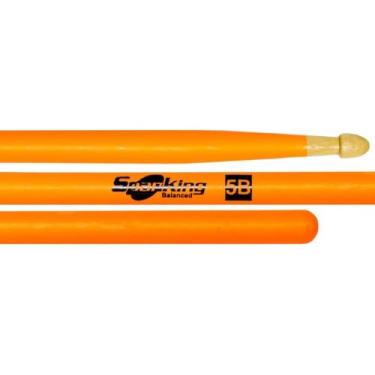 Imagem de Baqueta Spanking Linha Luminosa 5B Clássica Laranja Fluorescente (110892)